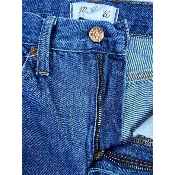 Madewell Baggy Straight Jeans Womens 24 Blue Medium Wash High Rise Relaxed Denim - Picture 4 of 16